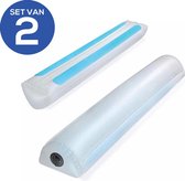 Maoo Opblaasbare Bedrand - Set van 2 - Anti Slip - Extra Veilig - BPA vrij - Waterproof - Wit/Blauw