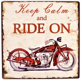2D bord "Keep calm and Ride on" 30x30cm