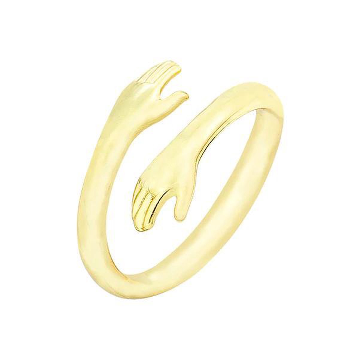 24/7 Jewelry Collection Knuffel Ring Verstelbaar - Handen - Verstelbare  Ring - Goudkleurig | bol.