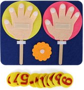 Leren tellen handen - cijfers leren - montessori speelgoed - vilten
