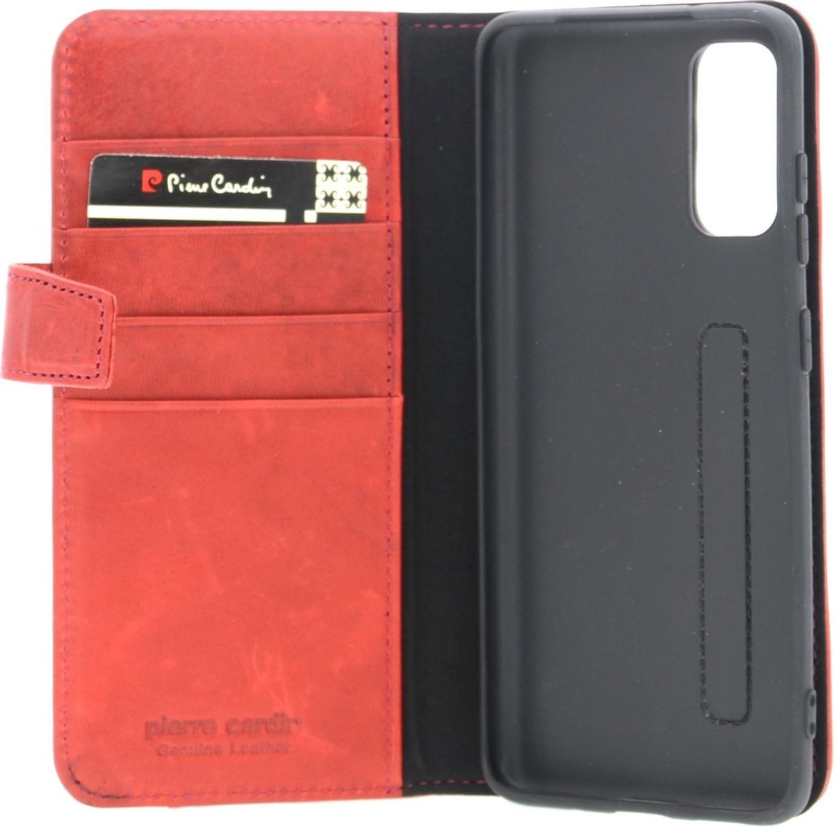 Pierre Cardin Rood hoesje Samsung Galaxy S20 - Book Case - Echt leder