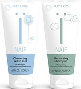 Naïf - Voordeelverpakking - Natuurlijke Baby Washgel & Shampoo - babyverzorging - 2 x 200 ml