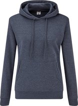 Fruit of the Loom Klassieke Dames Fit Sweatshirt Met Capuchon (Heide-Marine)