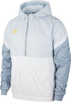 Nike - Nike FC Hoodie - Met halve rits - Grijs/Wit - Maat XL