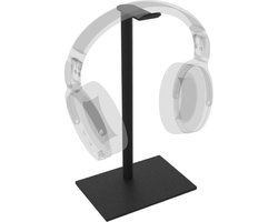 Cavus HSB Square Design Standaard voor Hoofdtelefoon - Koptelefoon Houder Trendy Zwart Staal - Rechthoekig