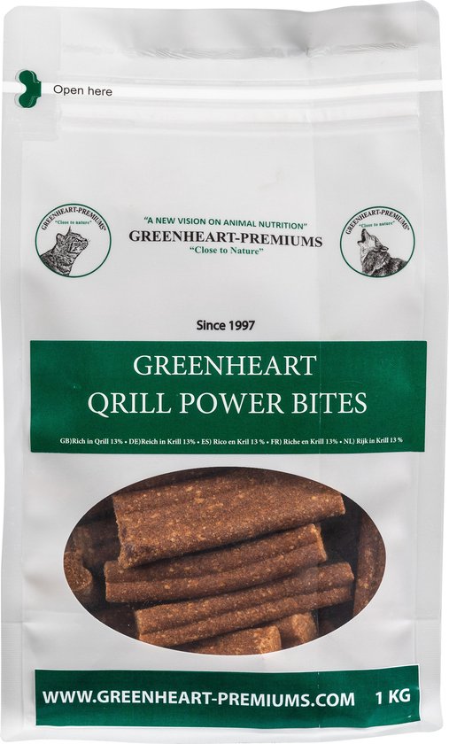 Greenheart Qrill Power Bites 1kg hondensnack