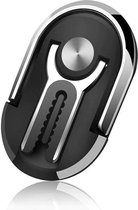 DrPhone UL1 - Ventilatie Autohouder + Ring Smartphone Houder +  Video Modus Stand  - Zwart voor iPhone 13 / 12 / Samsung S21 / Note 20