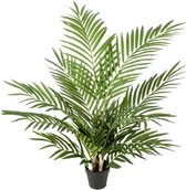 Kunstplant - zijdeplant Areca 90cm hoog - Goudpalm groen - palm - palmplant