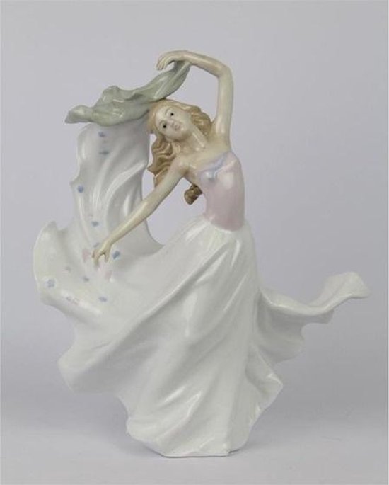 Klassieke danseres - Beeld - Porseleinen dame - 36 cm hoog
