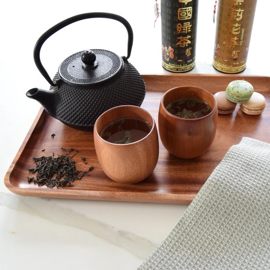 Khaya - set houten bekers - Japans theekopje - duurzaam - vegan
