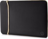 HP Neoprene Reversible Sleeve - Laptopsleeve / 15,6 inch / Zwart en Goud