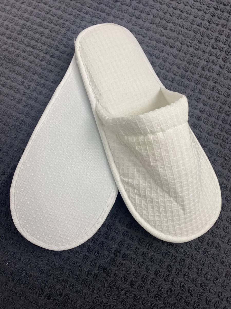 Slippers | Hotelslippers | Badslippers | Dames/Heren | Wit | One size 37 -  43 | bol.com