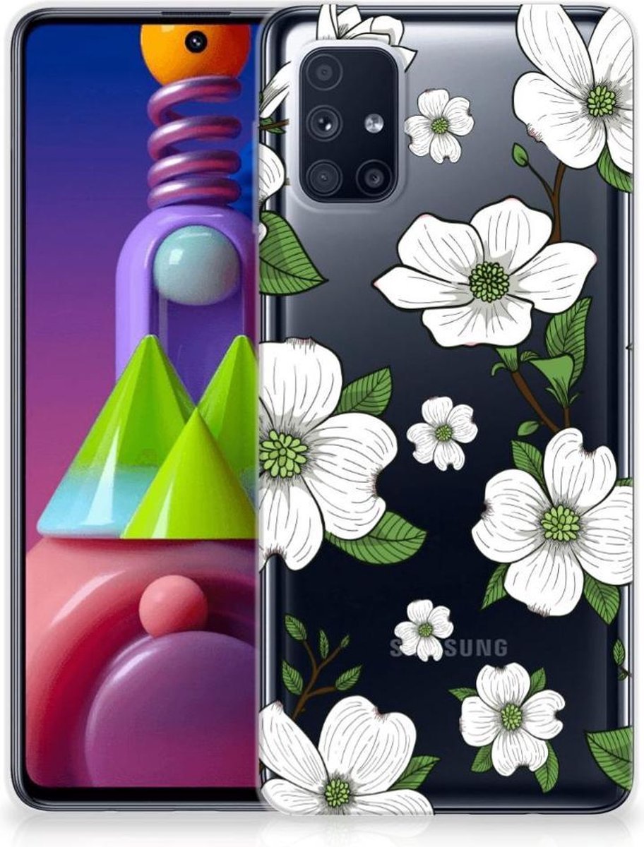 Samsung Galaxy M51 TPU Case Dogwood Flowers