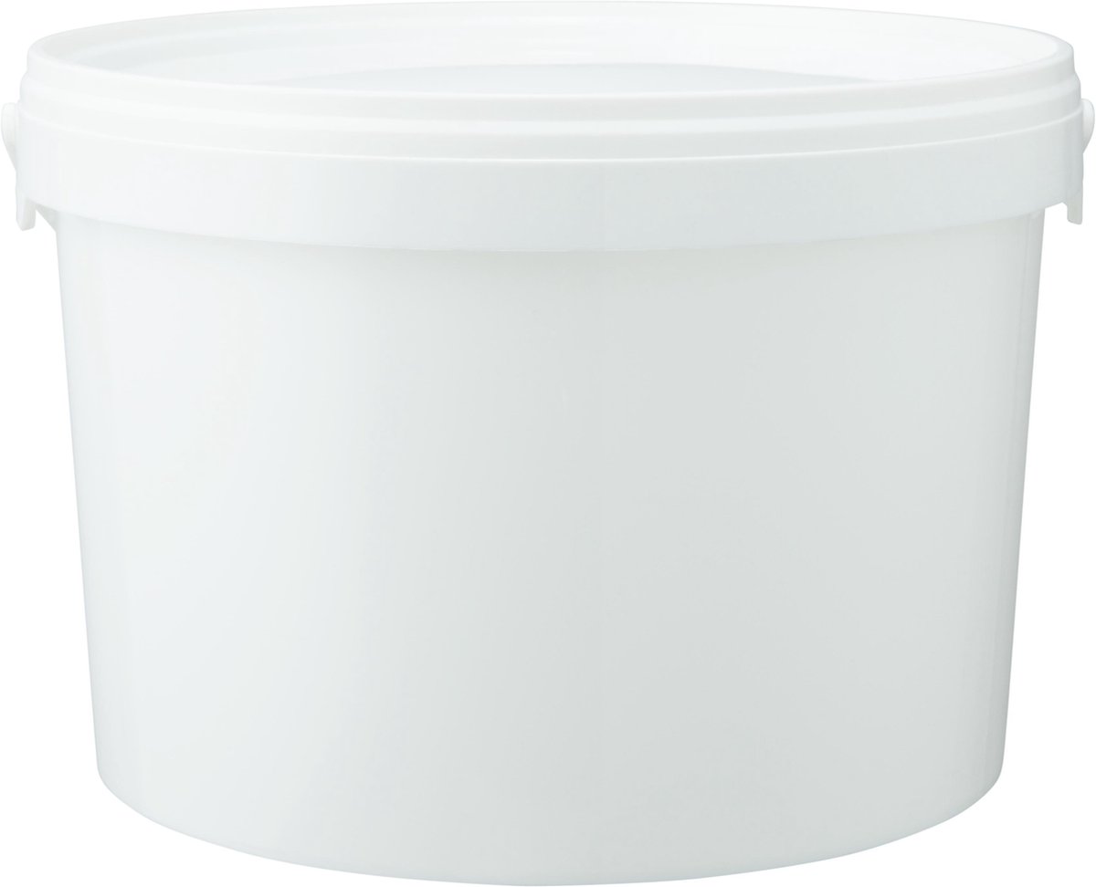 Goedkoopste Lege Plastic Emmer Wit met Deksel – 5 liter