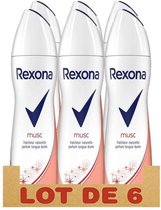 REXONA Batch van 6 Woman Musk Deodorants - 200ml
