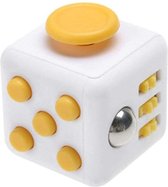 Kwalitatieve Fidget Cube / FriemelKubus | Anti Stress Speelgoed | Fidget Toy - Wit-Geel - AWR