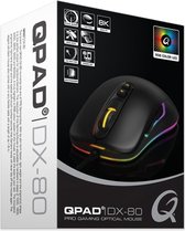 QPAD - DX-80 - 8.000 dpi FPS Gaming Muis met 7 knoppen, RGB multi-effect LED-verlichting, rechtshandig gebruik, lichtgewicht ontwerp
