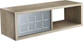 Maison’s Wandplank – Hout – Hangkast – Wandplank met gesloten kasten – Lurdi – Roestig – 20x60x25