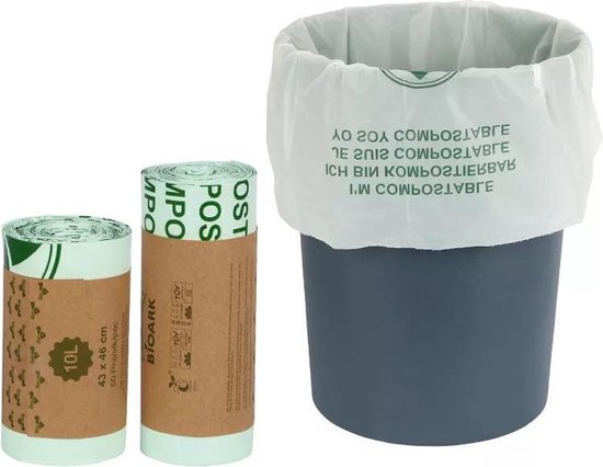 Bukken Ouderling Uitgaand Gft afvalzakken - Composteerbare vuilniszakken 10 Liter - 1 rol = 50 zakken  -... | bol.com