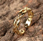 Chain ring | goud gekleurd