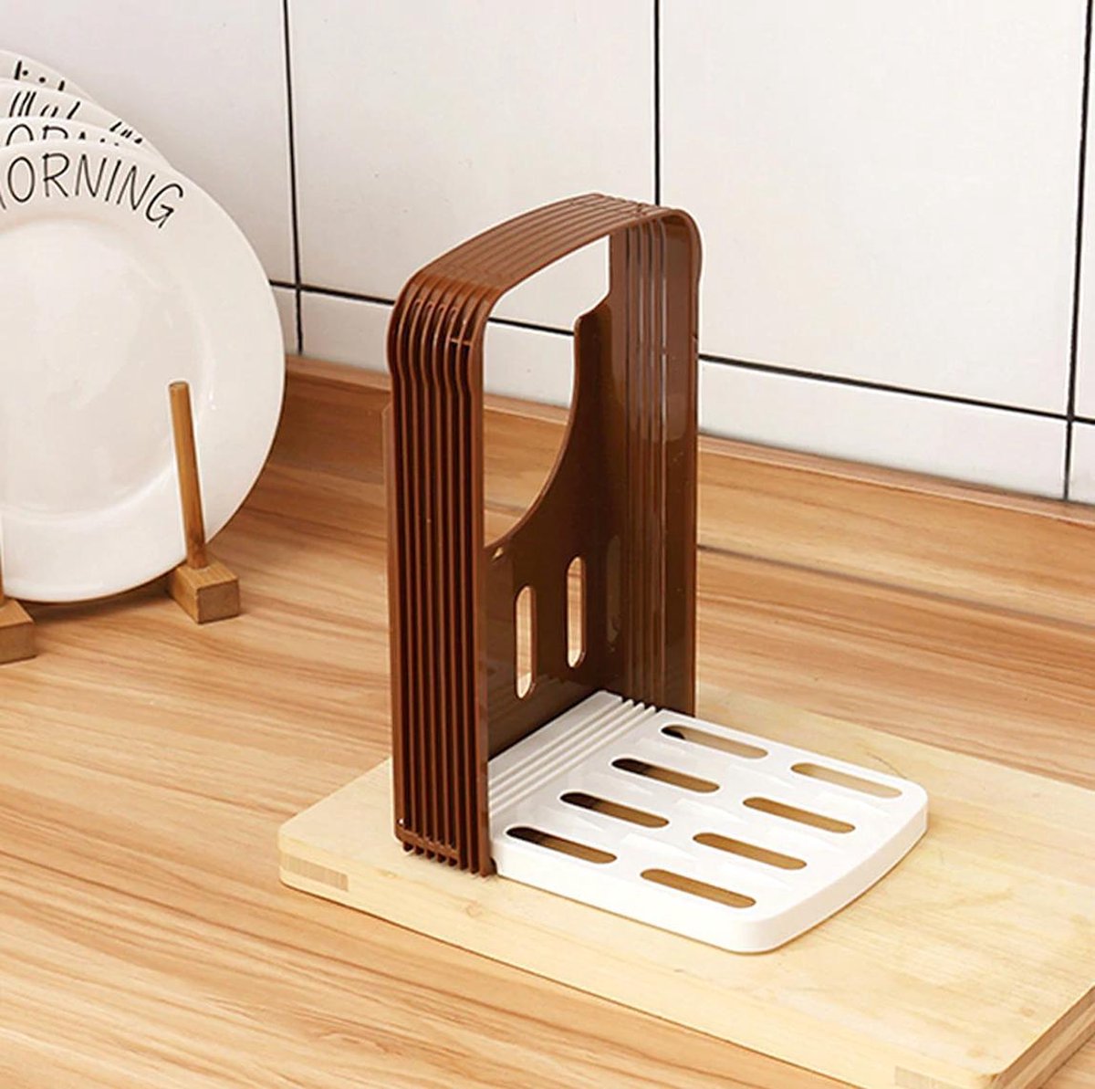 Broodsnijmachine Voor Zelfgebakken Brood, Opvouwbare Toastsnijder Met Antislip Mat 26 Chumian