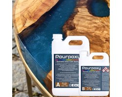Dikke lagen Epoxy giethars | 1,5 KG | Pourpoxy | Crystal Clear | Epoxyhars | bevat UV blocker | Vanaf 1cm tot wel 10CM gieten |