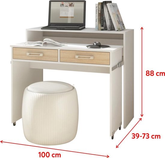 Maison's Bureau – Bureau – Uitschuifbaar – Modern Bureau – Ruimtebesparende  meubels –... | bol.com