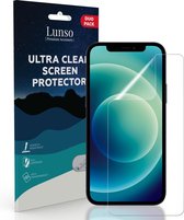 Lunso - Duo Pack (2 stuks) Beschermfolie - Full Cover Screen Protector - iPhone 12 Mini
