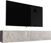 Maison’s Tv meubel - Tv Kast meubel - Tv meubel - Tv Meubels - Tv meubels beton look - Tv meubel Grijs - Grijs - Kane - No LED - 140x30x33