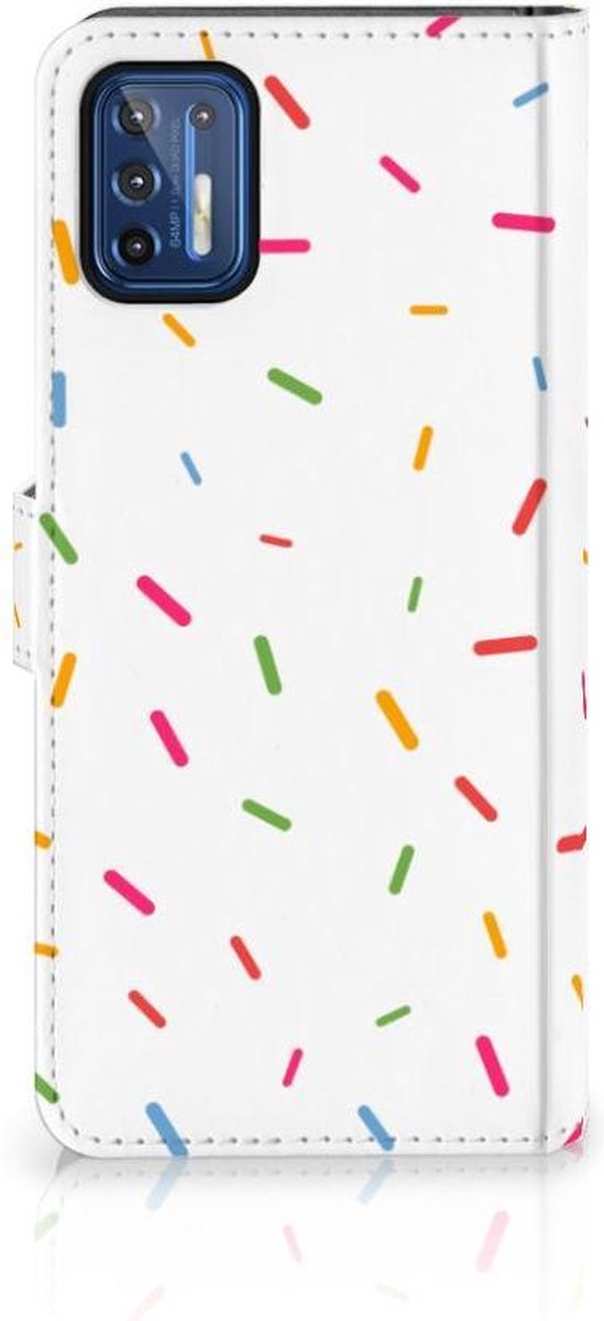 Motorola Moto G9 Plus Book Cover Donut Roze