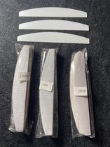 Hygiëne vijlen Half Moon Zebra Vijlen 150 grit 25 pcs nu met tijdelijk Kunststof houder