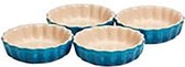 Le Creuset Set van 4 taartvormen 11 cm Marseilleblauw