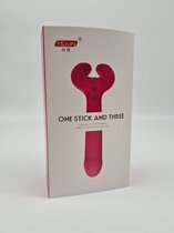 Premium One Stick And Three - Koppel Vibrator - Multifunctioneel in gebruik - U-Type Vibrator - Roze - Zeer Discreet