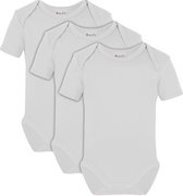 Link Kidswear - Unisex korte mouw romper van biologisch katoen - maat 74/80 - wit - 3 stuks