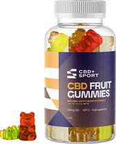 CBD+SPORT Gummy Bears met CBD Olie - 15mg CBD - Fruit smaak - 0% THC