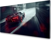 Glasschilderij Lamborghini Terzo | 140 X 70 CM | 4 mm gehard glas | Incl. Blind ophangsysteem | Moderne glazen schilderij