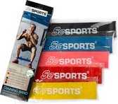 ScSPORTS® Fitness Elastieken - Resistance Bands - Set - 50 cm - 4,5 tot 15,8 kg – Natuurlatex – Fitnessbanden Set – Krachttraining Workout