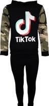 Tik Tok TikTok trainingspak camo zwart Kids Zwart - Maat 110/116
