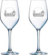 Valentijn Wijnglazen set Gozert & wijffie Rond Logo Rotterdam