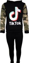 Tik Tok TikTok trainingspak camo zwart Kids Zwart - Maat 158/164