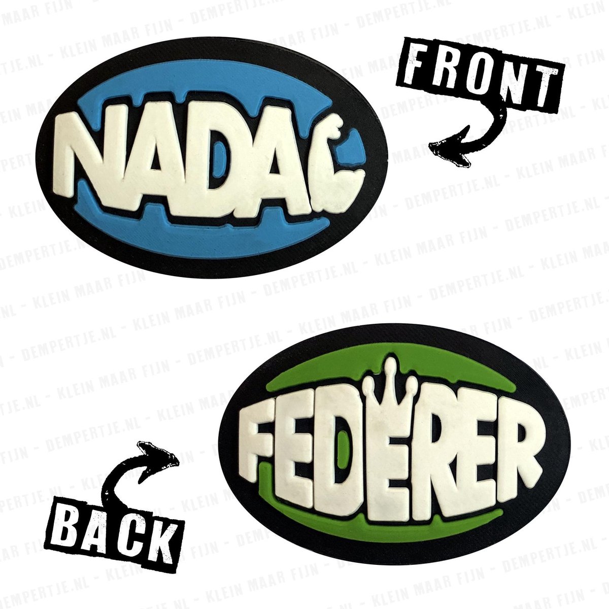 Dempertje.nl - Tennisdemper 2 stuks - Tosdemper - Rafa/Roger - #079