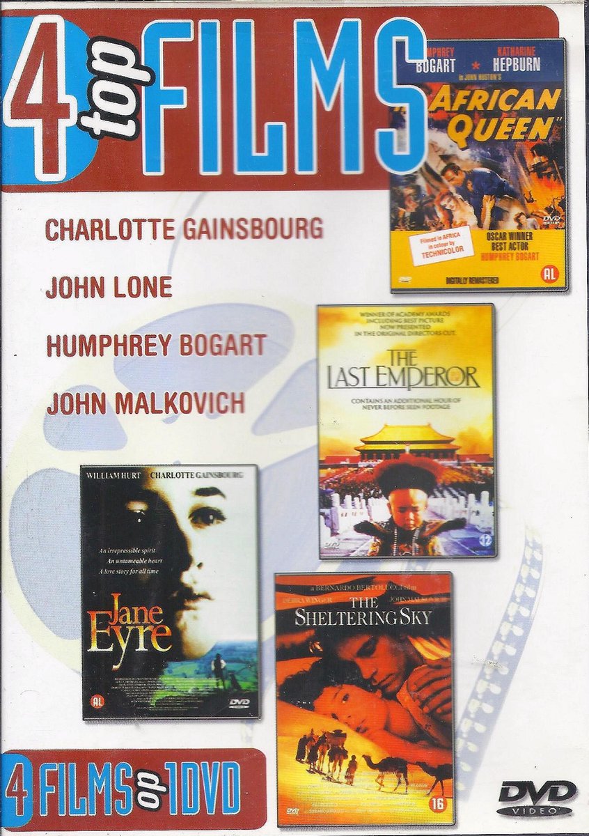 4 Top Films ( African Queen / Last Emperor / Jane Eyre / Sheltering Sky )
