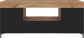Maison’s Gusto – TV meubel – TV Kast – Zwart/Bruin – Vijf compartimenten – Open achterkant –  LED – 137x35,5x58