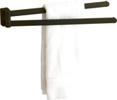 VDN Stainless Handdoekrek - Handdoekrek badkamer - Zwart - Handdoekhouder - Draaibaar - Hangend