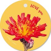 Tallies Cards - kadokaartjes  - bloemenkaartjes - Love you - Flowerpower - set van 5 kaarten - valentijnskaart - valentijn  - moeder - mama - liefde - 100% Duurzaam