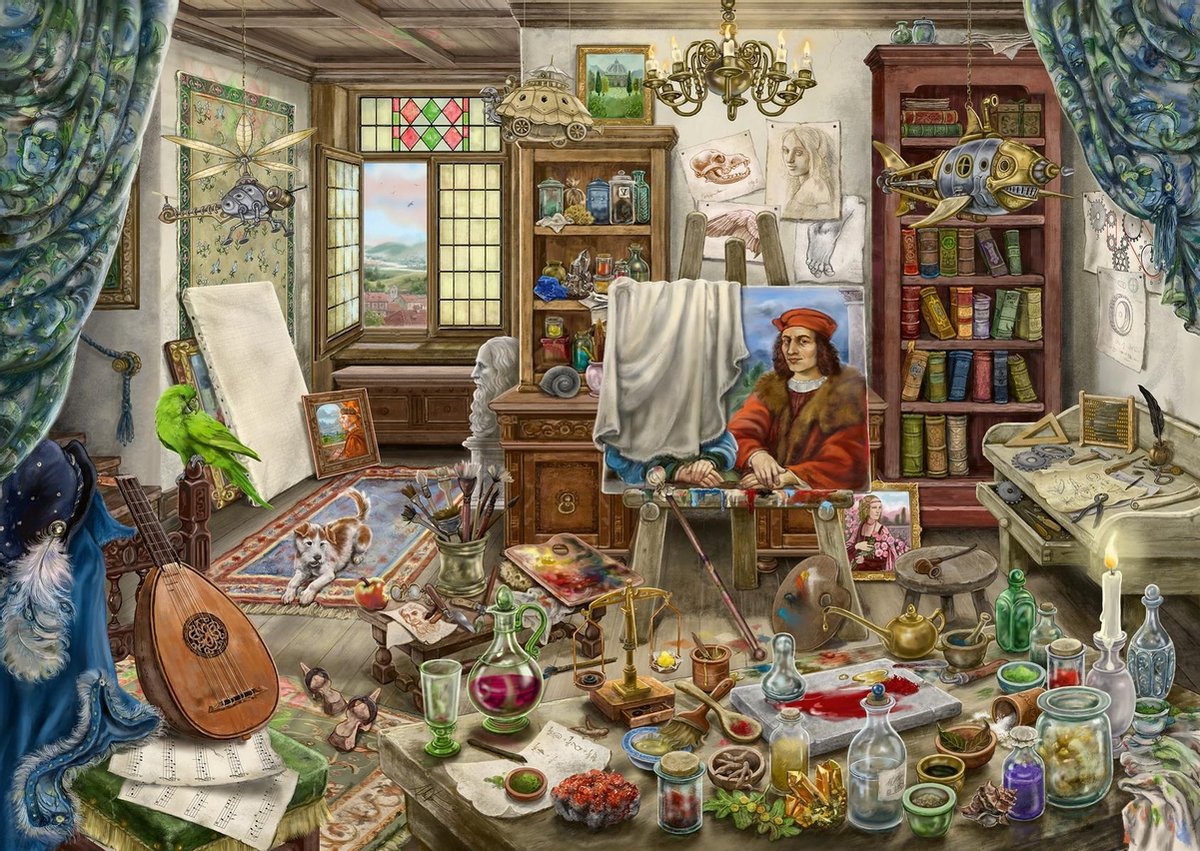 Ravensburger Escape Puzzle Da Vinci Artists Workshop - Puzzel - 759 stukjes - Vanaf 12 jaar — afbeelding 3