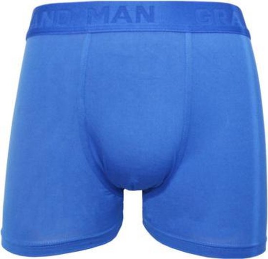 Heren boxershorts 3 pack Grandman katoen met bamboe blauw XL