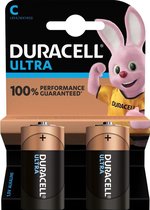 4 Stuks (2 Blisters a 2 st) Duracell Ultra Power C Batterijen - Alkaline