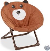 Relaxdays kinderstoel moon chair - relaxstoel voor kinderen - campingstoel - inklapbaar - monster