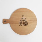 VALENTIJNSDAG CADEAU - Tapasplank - Valentijn cadeautje voor hem - Valentijn cadeautje voor haar - Perfecte cadeau, originele ontwerpen, beuken hout, 31,5 x 25 cm